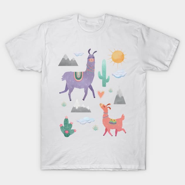 Llama Love T-Shirt by DreamBox